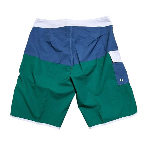 RVCA Mens Size 29 Eastern Green Blue Colorblock Stretch Swim Boardshorts NWT - Picture 5 of 7
